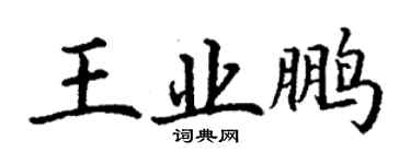 丁谦王业鹏楷书个性签名怎么写