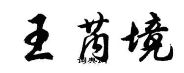 胡问遂王芮境行书个性签名怎么写