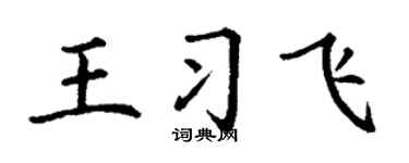 丁谦王习飞楷书个性签名怎么写