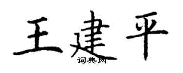 丁谦王建平楷书个性签名怎么写