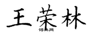 丁谦王荣林楷书个性签名怎么写