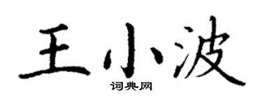 丁谦王小波楷书个性签名怎么写