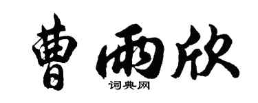 胡问遂曹雨欣行书个性签名怎么写