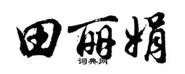 胡问遂田丽娟行书个性签名怎么写