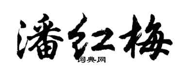 胡问遂潘红梅行书个性签名怎么写