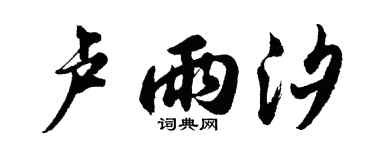 胡问遂卢雨汐行书个性签名怎么写