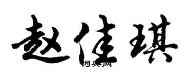 胡问遂赵佳琪行书个性签名怎么写