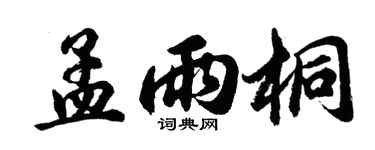 胡问遂孟雨桐行书个性签名怎么写