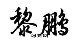 胡问遂黎鹏行书个性签名怎么写