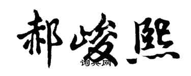 胡问遂郝峻熙行书个性签名怎么写