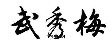 胡问遂武秀梅行书个性签名怎么写