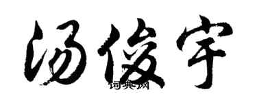 胡问遂汤俊宇行书个性签名怎么写