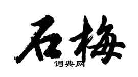 胡问遂石梅行书个性签名怎么写