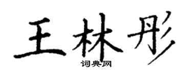 丁谦王林彤楷书个性签名怎么写