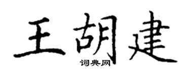 丁谦王胡建楷书个性签名怎么写