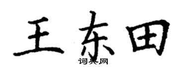 丁谦王东田楷书个性签名怎么写