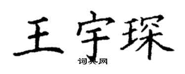 丁谦王宇琛楷书个性签名怎么写