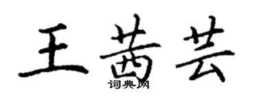 丁谦王茜芸楷书个性签名怎么写