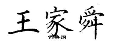 丁谦王家舜楷书个性签名怎么写