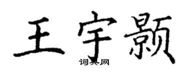 丁谦王宇颢楷书个性签名怎么写