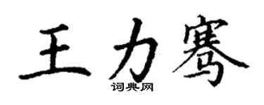 丁谦王力骞楷书个性签名怎么写