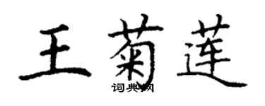 丁谦王菊莲楷书个性签名怎么写
