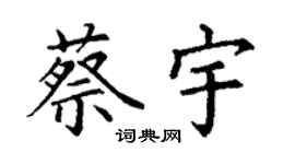 丁谦蔡宇楷书个性签名怎么写