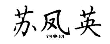 丁谦苏凤英楷书个性签名怎么写