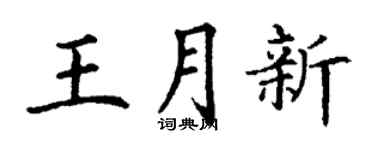 丁谦王月新楷书个性签名怎么写