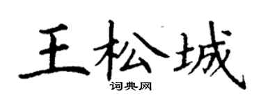 丁谦王松城楷书个性签名怎么写