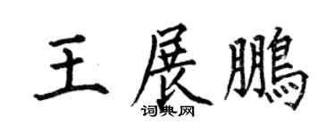 何伯昌王展鹏楷书个性签名怎么写