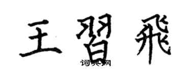 何伯昌王习飞楷书个性签名怎么写