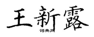 丁谦王新露楷书个性签名怎么写