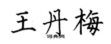 何伯昌王丹梅楷书个性签名怎么写