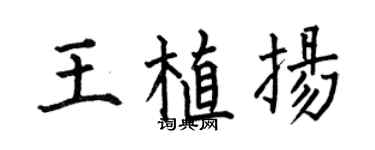 何伯昌王植扬楷书个性签名怎么写