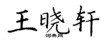 丁谦王晓轩楷书个性签名怎么写