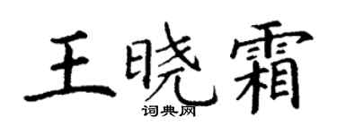 丁谦王晓霜楷书个性签名怎么写