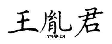 丁谦王胤君楷书个性签名怎么写