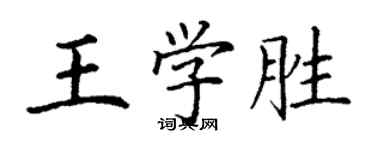 丁谦王学胜楷书个性签名怎么写