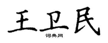丁谦王卫民楷书个性签名怎么写