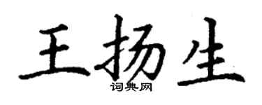 丁谦王扬生楷书个性签名怎么写