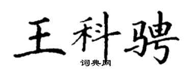 丁谦王科骋楷书个性签名怎么写