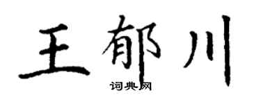 丁谦王郁川楷书个性签名怎么写