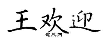 丁谦王欢迎楷书个性签名怎么写