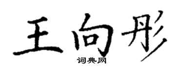 丁谦王向彤楷书个性签名怎么写