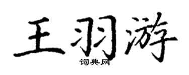 丁谦王羽游楷书个性签名怎么写