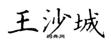 丁谦王沙城楷书个性签名怎么写