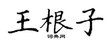 丁谦王根子楷书个性签名怎么写