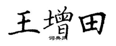 丁谦王增田楷书个性签名怎么写