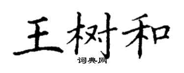丁谦王树和楷书个性签名怎么写